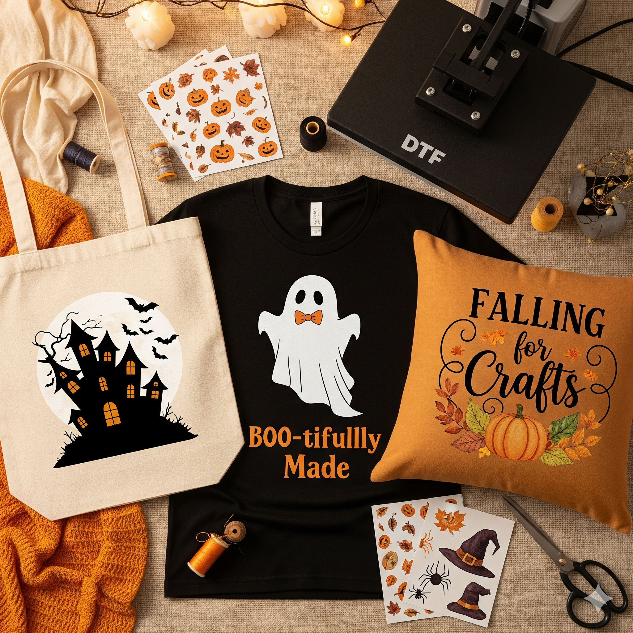 Spooktacularly Simple: 5 Halloween Craft Ideas Using DTF Transfers