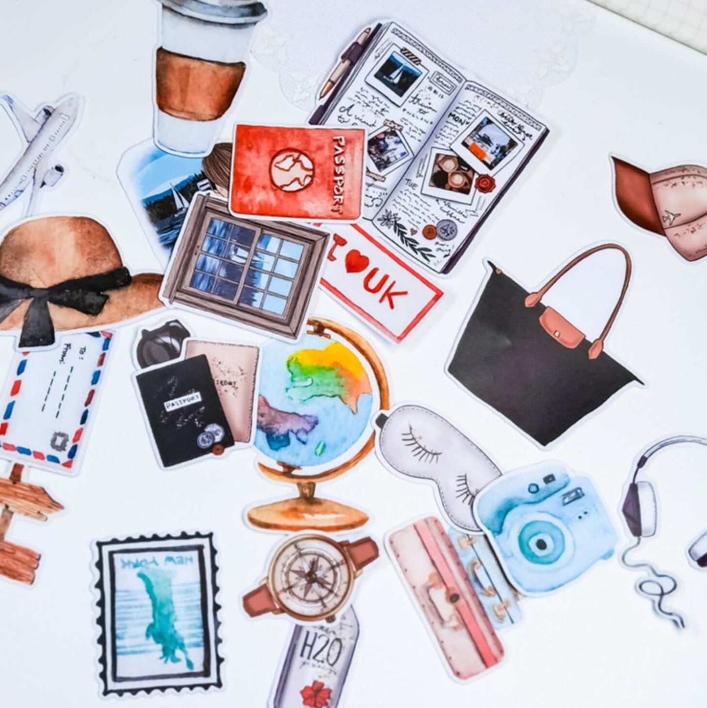 24pcs Travel Stickers - Luxury DTF