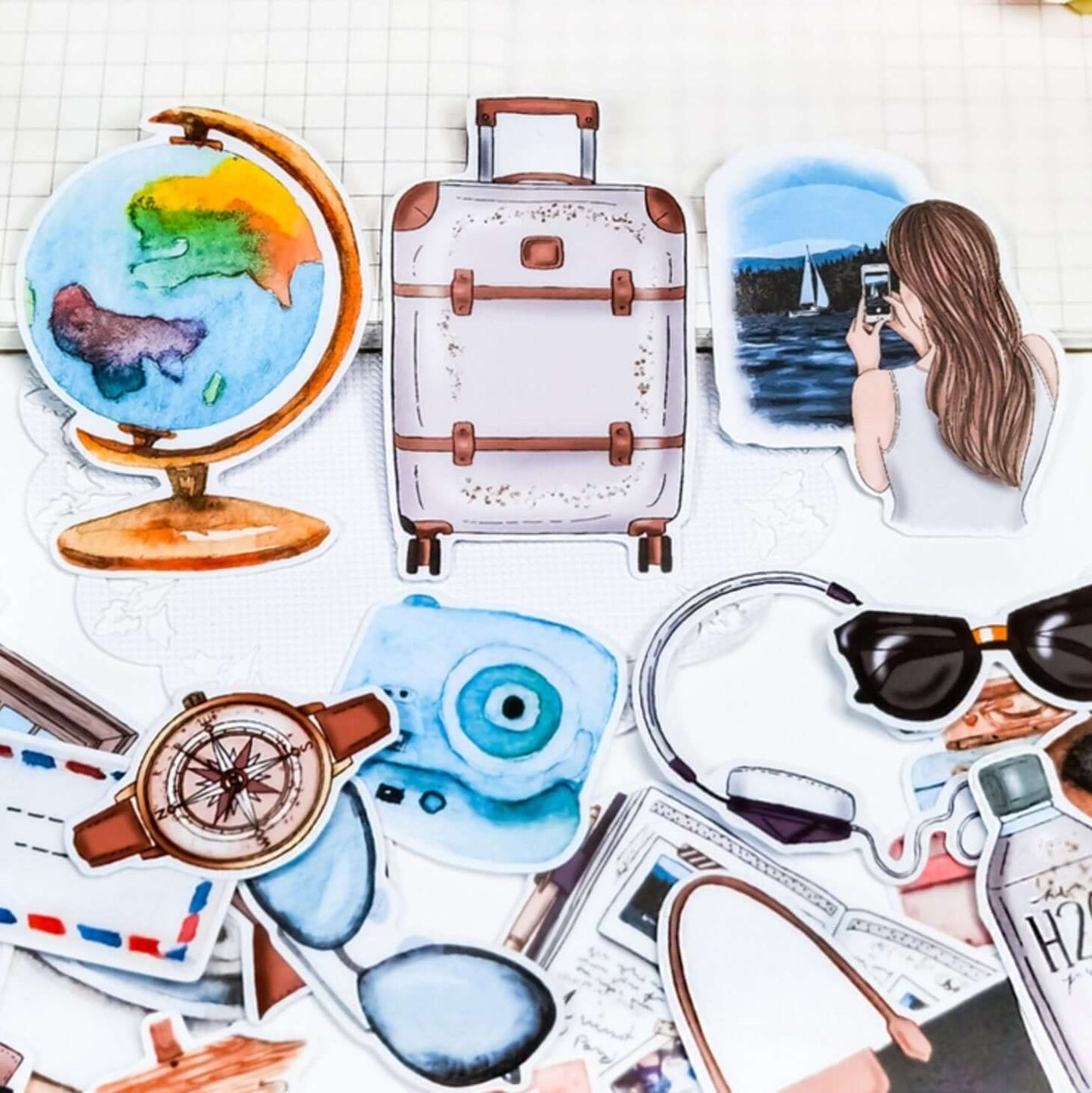 24pcs Travel Stickers - Luxury DTF