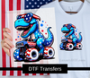 4th of July T-rex DTF Transfer | ready to press 4th of july dtf transfers