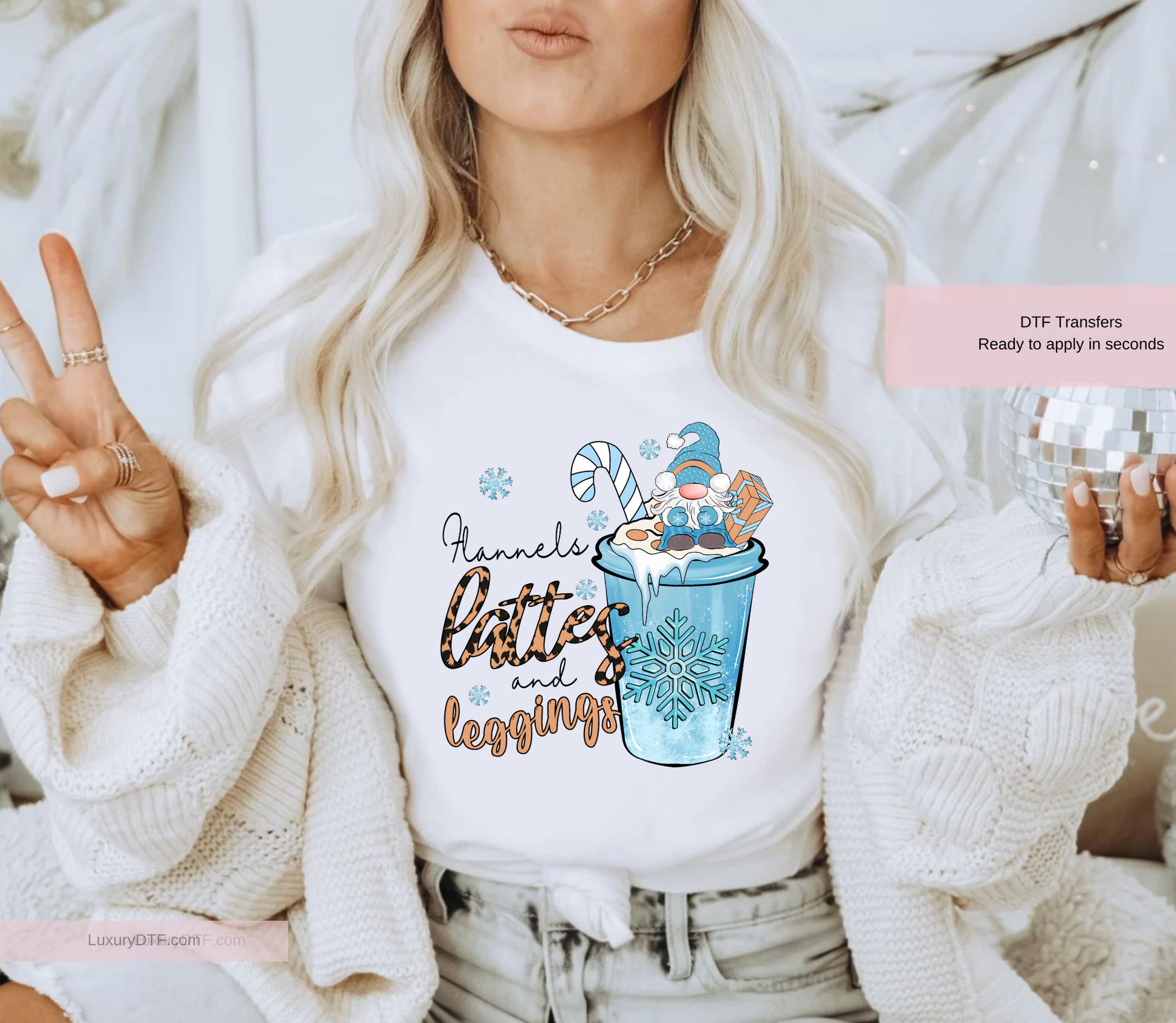 Cozy Winter Latte DTF Transfer | LuxuryDTF.com