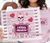 "I steel hearts" valentine skeleton DTF transfer | ready to press in seconds | fun retro skeleton design holding a sign written on it "I steel Hearts" with a pink Benny | luxurydtf.com 