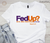 white t-shirt with 'FedUP? God Delivers' DTF transfer design | LuxuryDTF