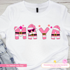 Custom Christmas Name Pink Santa Clause