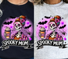 Spooky mom dtf transfer, spooky mom halloween dtf transfers, mom halloween transfers, skeleton halloween dtf transfers, heat transfers