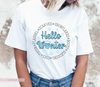 Hello Winter Cozy Circle DTF Transfer winter designs | luxurydtf.com