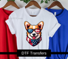 America Corgi Dog DTF Transfer - Luxury DTF