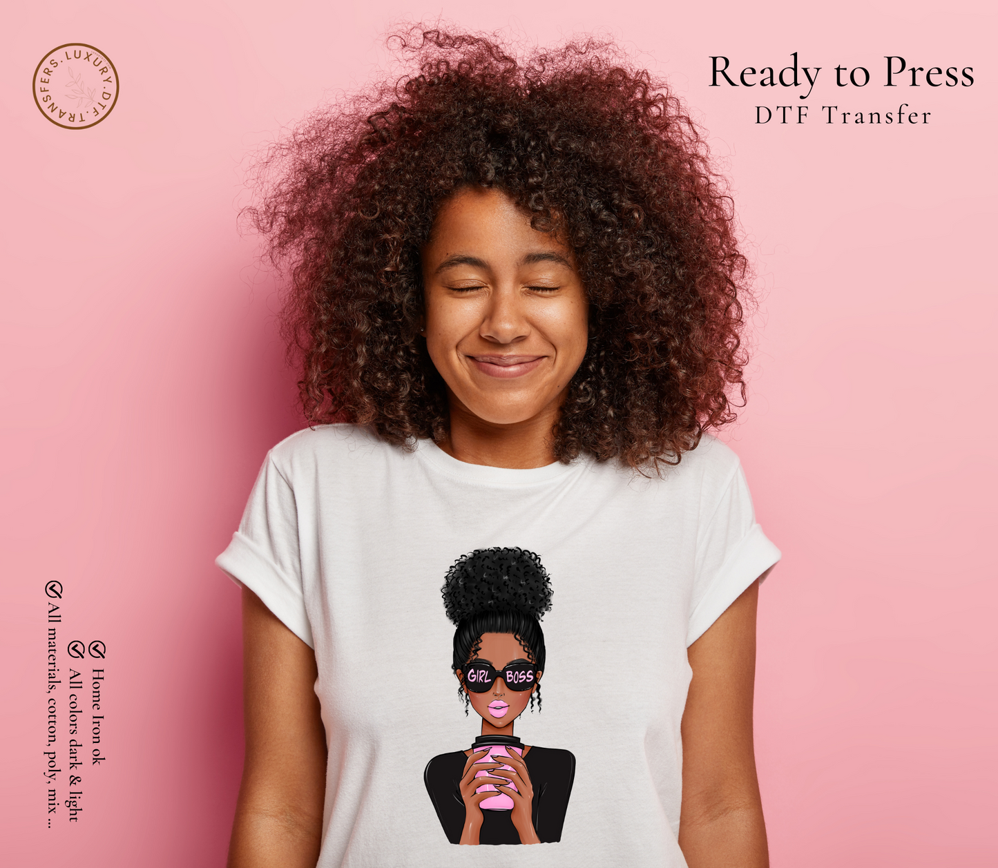 African american girl boss coffee design for fashion-forward women