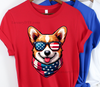 America Corgi Dog DTF Transfer | ready to press 4th of July transfers