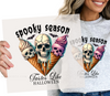 Spooky halloween club dtf transfer, cute halloween dtf transfers, ice cream halloween dtf transfer, skeleton halloween transfers