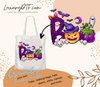 White tote bag showcasing easy application of Halloween DTF Transfers - LuxuryDTF.com