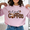 but first coffee, colorful illustration leopard design for coffee lovers, DTF transfer ready to press to most fabrics all colors in seconds | LuxuryDTF.com