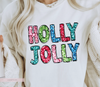 Christmas Holly Jolly transfer, Christmas DTF Prints, Christmas DTF transfers ready for press, Holly Jolly dtf, Holly Jolly ready to press | Luxurydtf.com