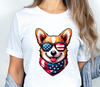 America Corgi Dog DTF Transfer | ready to press 4th of July transfers