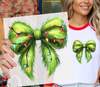 Christmas Green Fur Bow