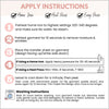 DTF Transfers apply instructions and dtf transfers washing instructions sheet