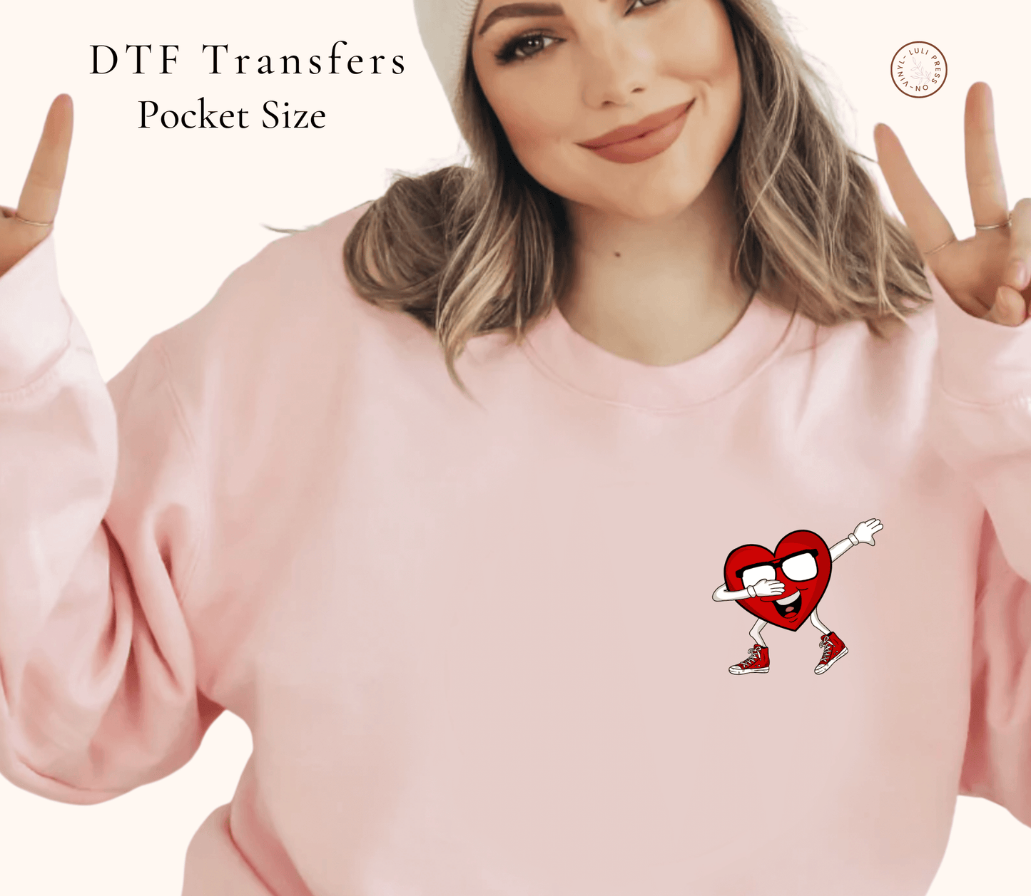 Valentine Dance logo printed on a pink t-shirt of a girl