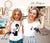 Black Fashion Lady Logo in DTF Transfers printed on a white t-shirt of two girls | LuxuryDTF.com
