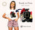 Coco Noir Chanel Paris logo of Black Boss Lady printed on a white t-shirt of a girl