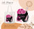 The iconic Fashionholic Pink Flowers Handbag Logo Design DTF Transfer on a white handbag